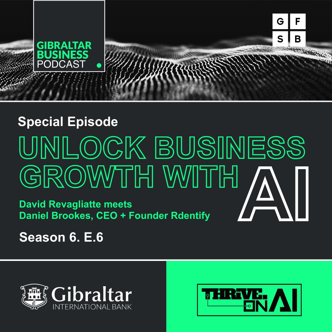 This week, we team up with Thrive Magazine for a special episode of the pod to discover the practical uses of AI for small businesses. We meet Daniel Brookes, CEO and Founder of Rdentify. Listen: …braltarbusinesspodcast.buzzsprout.com/share
#Gibraltar #Business #Podcast #AI #SmallBusiness <a href="/GFSBgib/">Gibraltar Federation of Small Businesses</a>