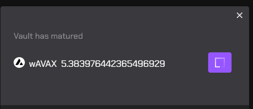 Struct Vault Update:

Principal = 0.098 BTC.B
Reward = 5.3 AVAX 💰
Sold 5.3 AVAX for 0.00297476 BTC.B 💰
Total at Maturity = 0.101 BTC 💰

Vault's got it all - maturity at 0.101 BTC! 🚀