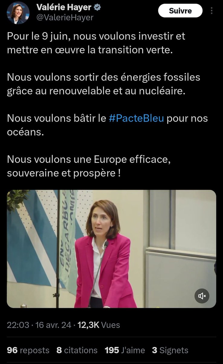 Valérie Hayer a déclaré vouloir sortir des énergies fossiles. C'est un comble, car elle descend tellement dans les sondages qu'elle va finir par trouver du pétrole.

#FCBPSG l #Ajauro l #BarcaPsg l #Dembele l #KohLanta l #JOParis2024 l #RERA

➡️ YouTube : youtube.com/@Kimjongunique…