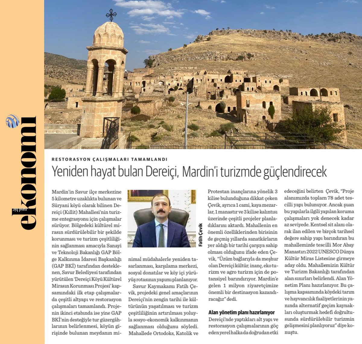 Yeniden hayat bulan Dereiçi, Mardin'i turizmde güçlendirecek

#FatihÇevik
#SavurKaymakamlığı
#SavurBelediyesi
@gap_idaresi

#turizm #kırsalkalkınma #dereiçi #süryaniköyü #restorasyon #kıllit #yenidenhayat #alternatifturizmalanı #sürdürülebilirlik #cazibemerkezi #alanyönetimplanı