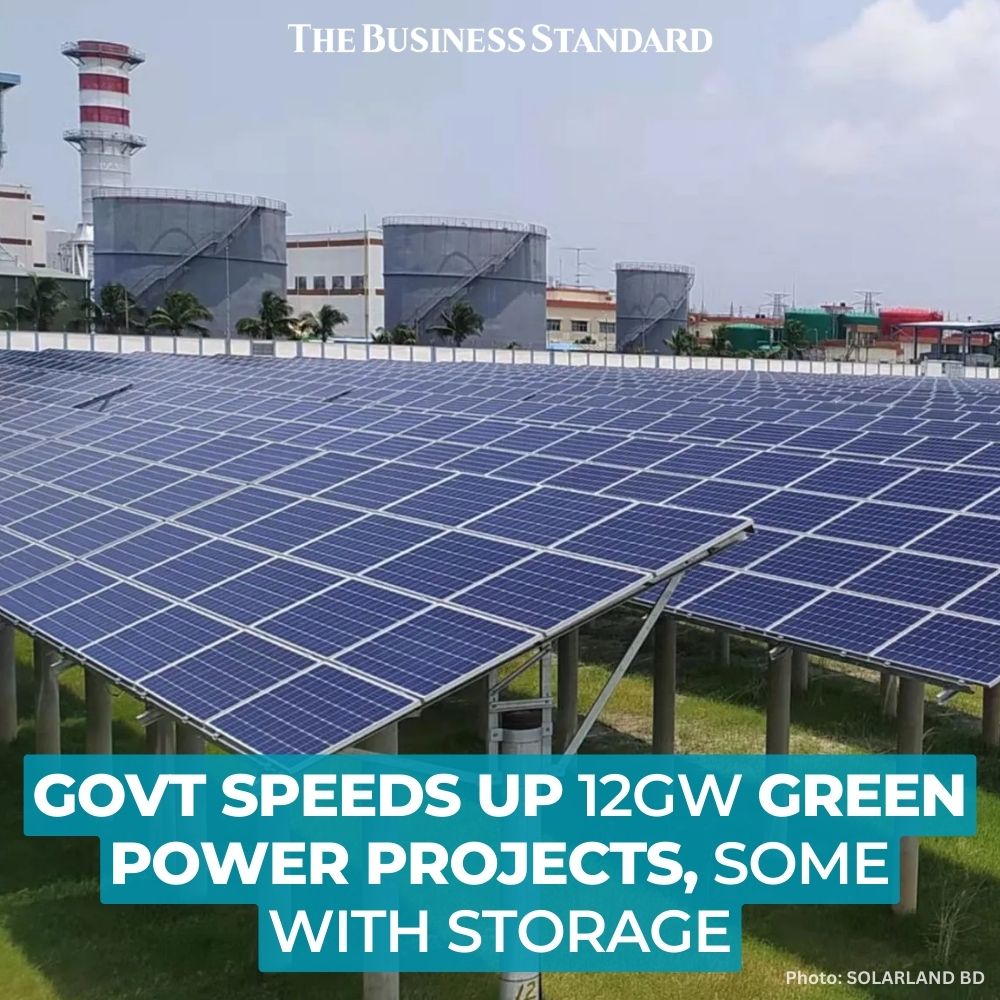 tbsnewsbd's tweet image. Read more: tinyurl.com/2wxcnmpb
Seven of these 125 projects with their storage facilities to supply electricity during sunless peak hours
#governmentproject #renewableenergy #TBSNews