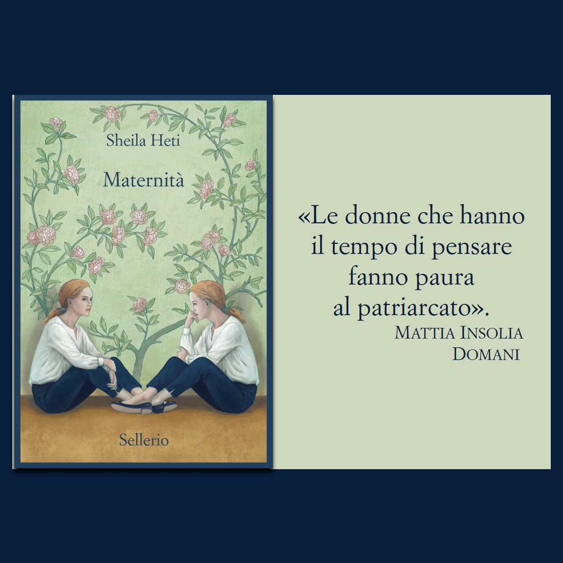 «Le donne che hanno il tempo di pensare fanno paura al patriarcato». @_MattiaInsolia su @DomaniGiornale ha intervistato #SheilaHeti, la scrittrice canadese, autrice di #Maternità, partecipa oggi a un evento su Sibilla Aleramo e Alba de Céspedes sellerio.it/it/catalogo/Ma…