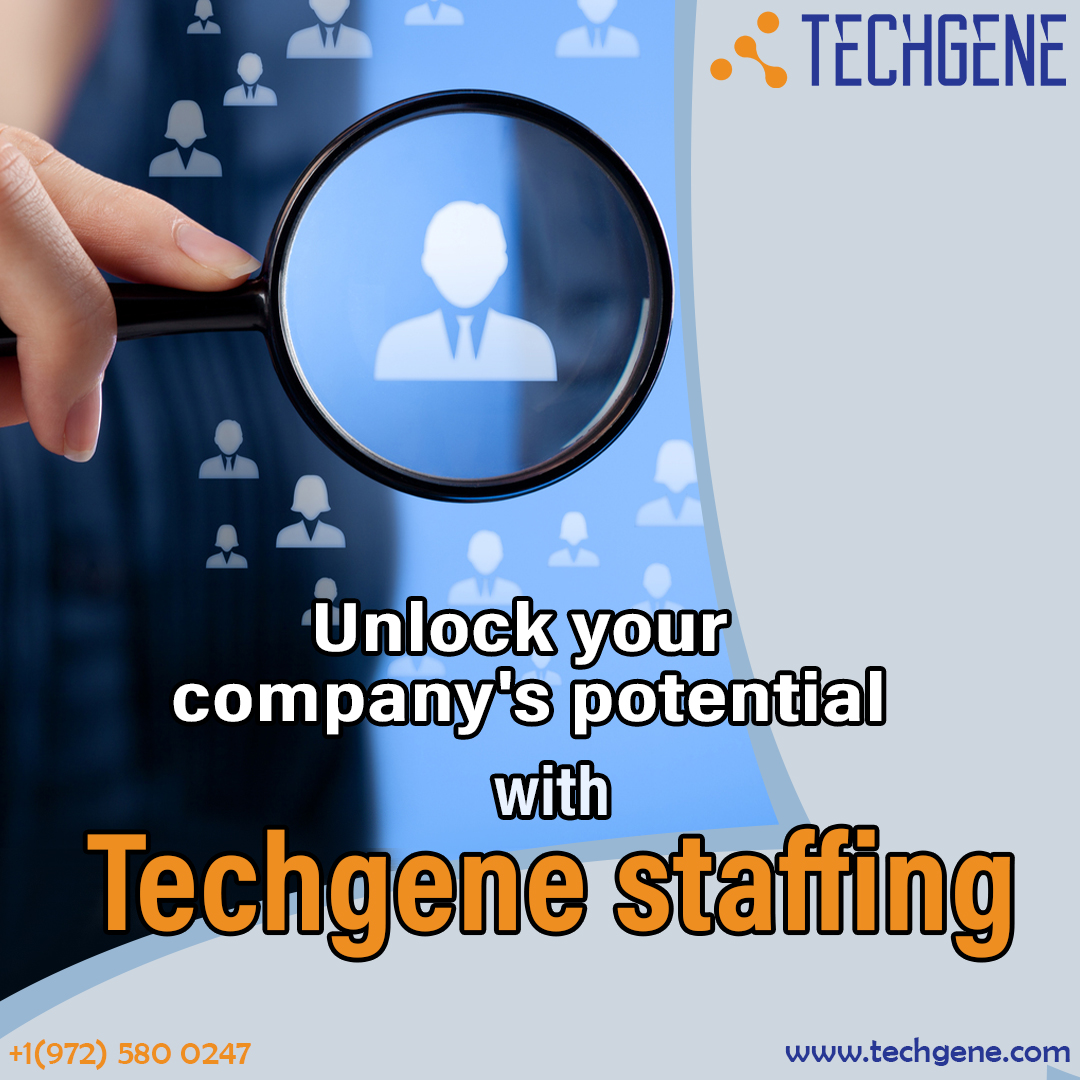 Unlock your company's potential with Techgene staffing solutions! 🌟 Whether you need Salesforce, Boomi, Oracle, SAP, AWS experts, or more, we've got you covered. Let us find the perfect fit for your team. Connect with us today: techgene.com #StaffingSolutions #Talent
