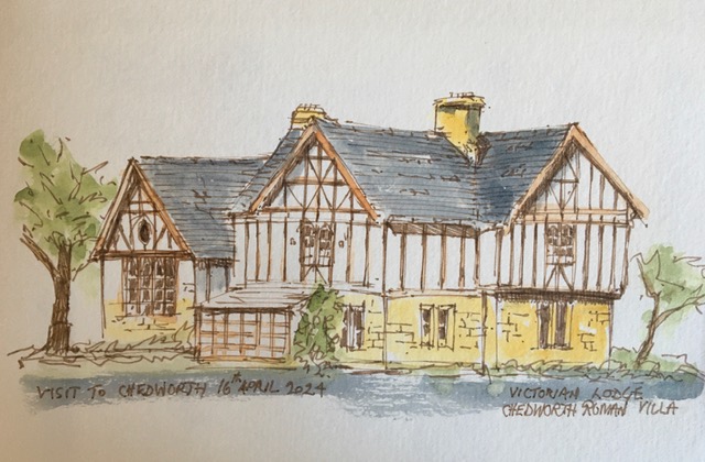 One our Site Guides spotted a visitor sketching the Victorian Lodge at Chedworth yesterday. Thank you to Ian Kesterton for sharing his artistic talents with us.