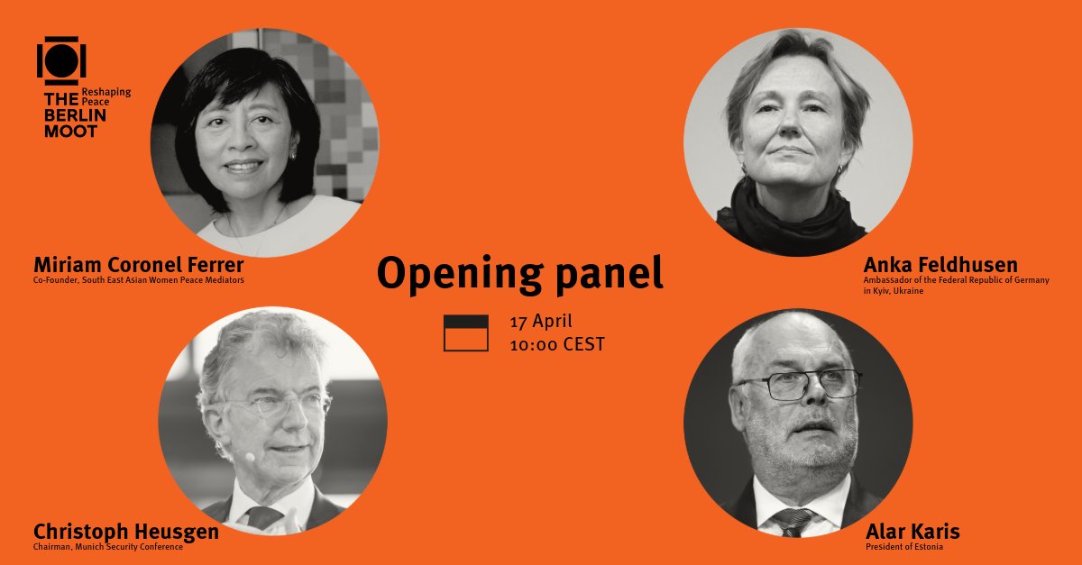 🔴Happening now! 📺Watch the livestream of our opening panel where our distinguished panellists will discuss how to work towards peace given the current global dynamics. 👉: berlinmoot.org