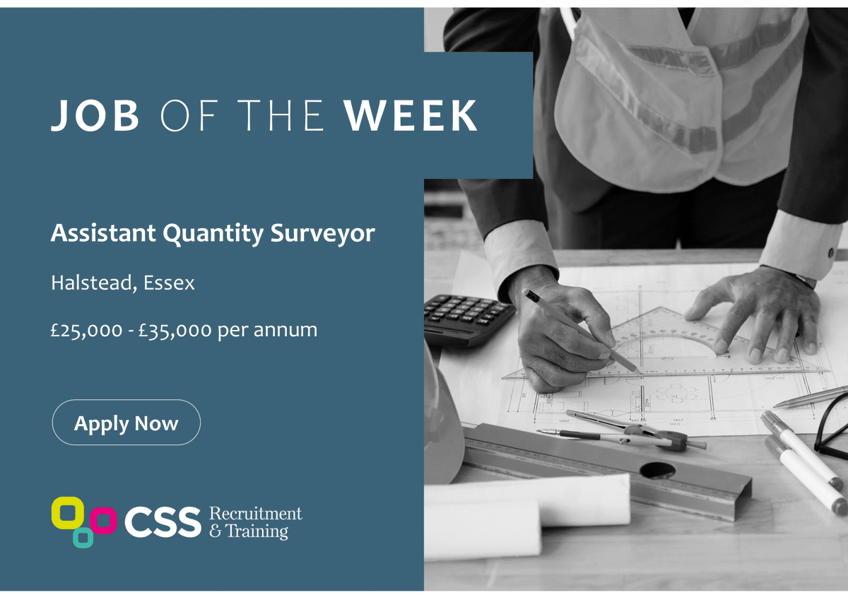 𝐉𝐨𝐛 𝐎𝐟 𝐓𝐡𝐞 𝐖𝐞𝐞𝐤 💥

​Our client based in Halstead are looking for an Assistant Quantity Surveyor to join their busy team 👇

If this sounds like an ideal job for you, apply now 👉 csspeople.co.uk/job/assistant-…

#JobOfTheWeek