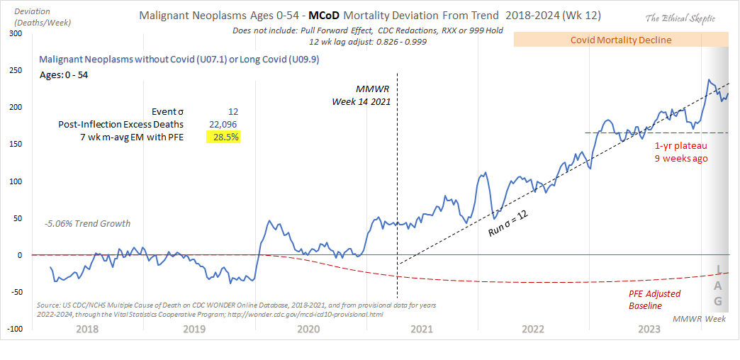 Cancer deaths in young Americans elevate in 2021, and never cycle back down to the historic baseline. Cancer death increase in young people is fact. #MaineHealthcare #CambMA #NHpolitics #CamnridgeMA #NHpolitics #MaHealthcare WBUR MIT MA05