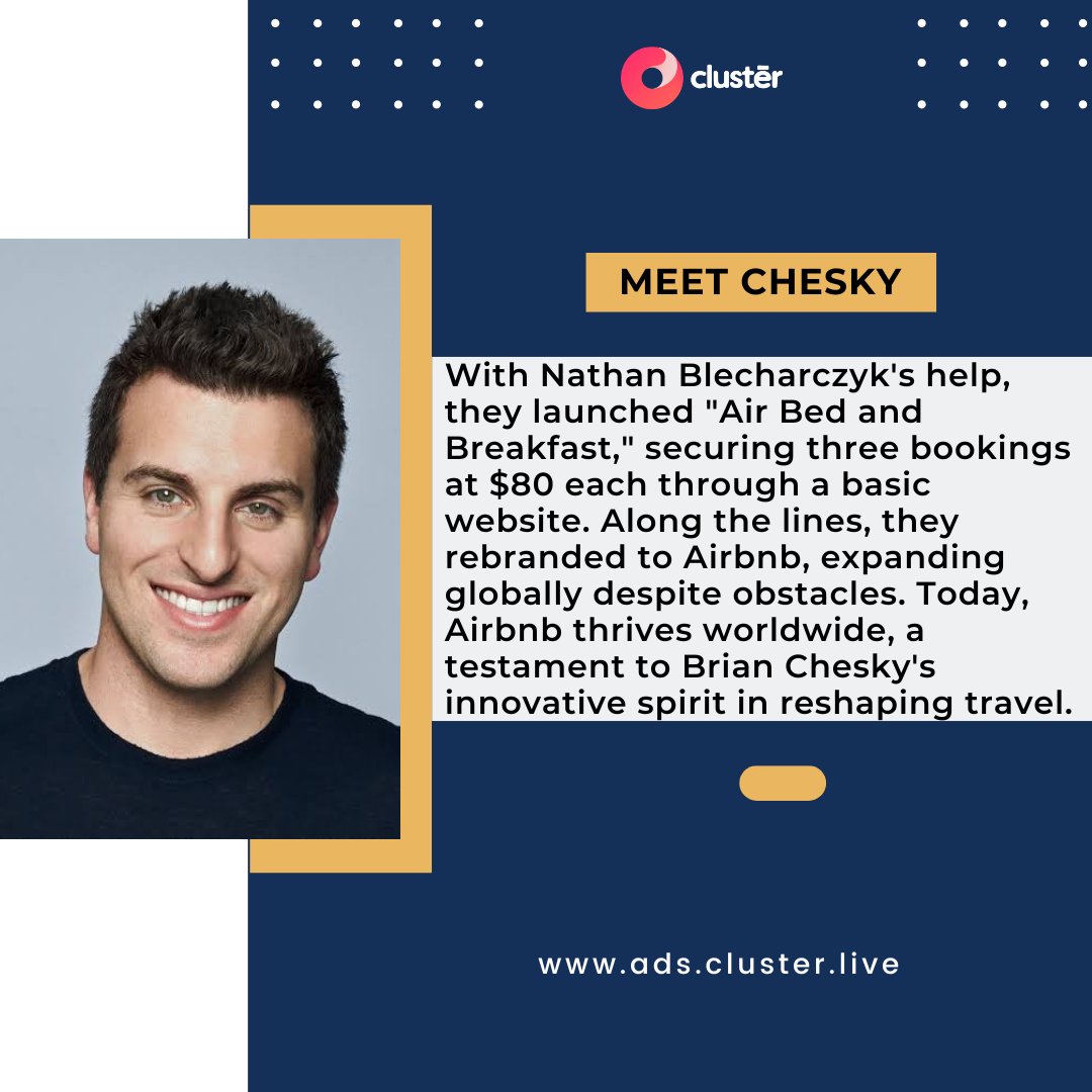 From Air Mattresses to Airbnb: The Inspiring Journey of Brian Chesky. Discover how one idea revolutionized the travel industry and changed the way we experience the world. 

#brianchesky #Airbnb #airmattresses #Naira #Lewandowski #Barcelona #Dembele #Araujo