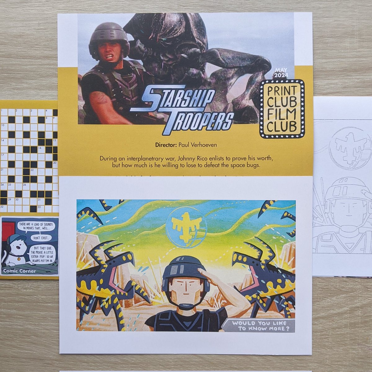 Starship Troopers is next month's Film Club pick. It's a lovely community and members get loads of things including a print of these cute bugs 🥺 patreon.com/jameschapman
