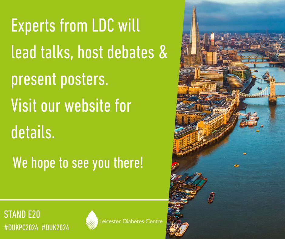 If you're @DiabetesUK Professional Conference over the next few days, come and find us on stand E20! Also, look out for our speakers and poster presentations. 
For details, visit our website: bit.ly/4aEugII 
#DUK2024 #DUKPC2024 #DUKPC (@kamleshkhunti)