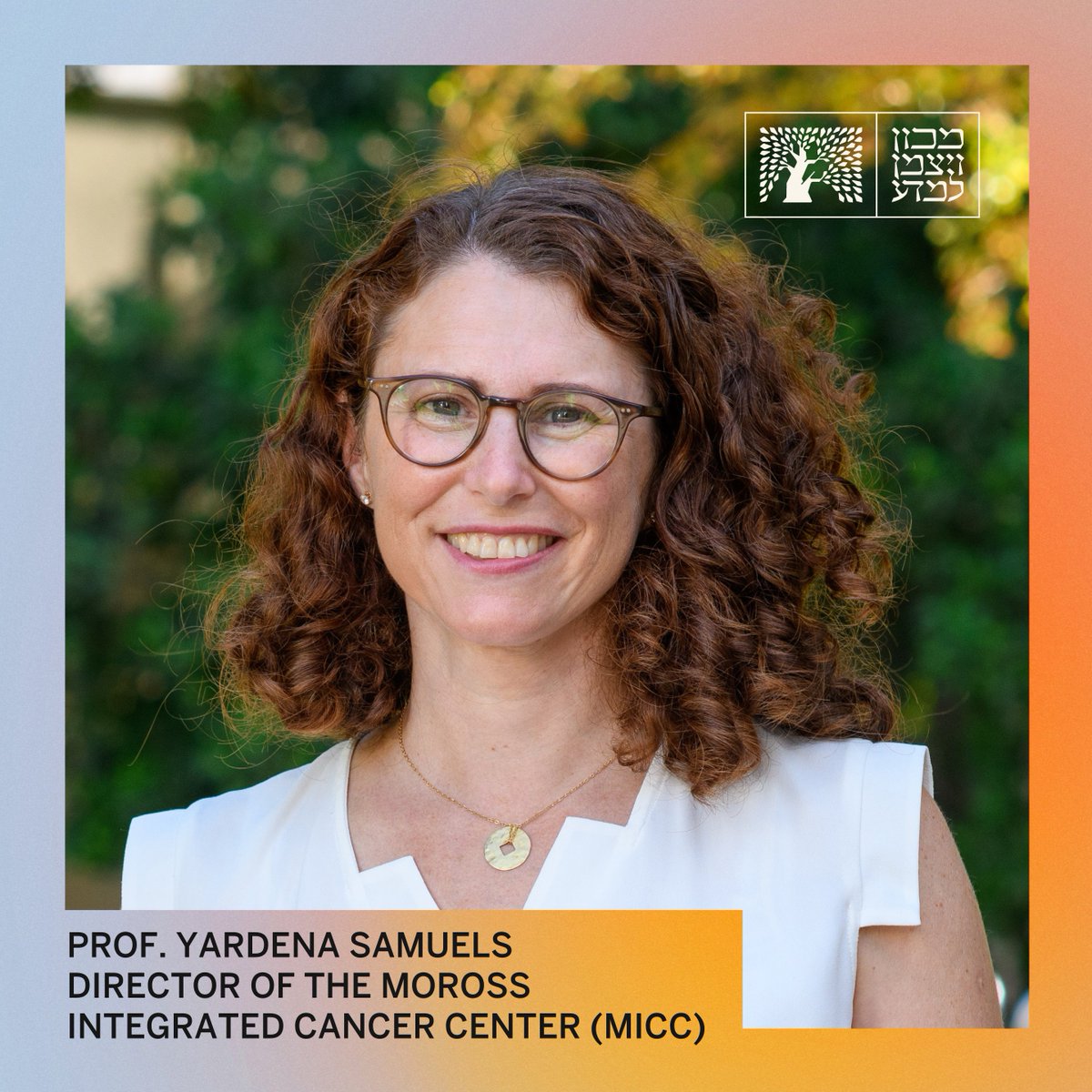 Congratulations to Prof. @samuels_yardena of the Department of Molecular Cell Biology, for her appointment as Director of the Moross Integrated Cancer Center (MICC).