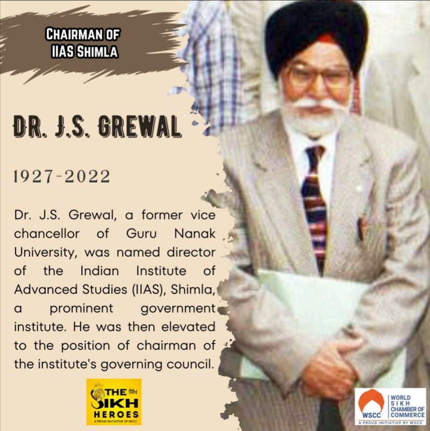Dr. J.S. Grewal was an excellent historian with a focus on Sikh and medieval Indian history.The University of London awarded him a D.Lit degree for his 1969 book 'Guru Nanak inHistory.'

#worldwidebusiness #skillenhancement #entrepreneur #business #ceo #chamberofcommerce #ficci