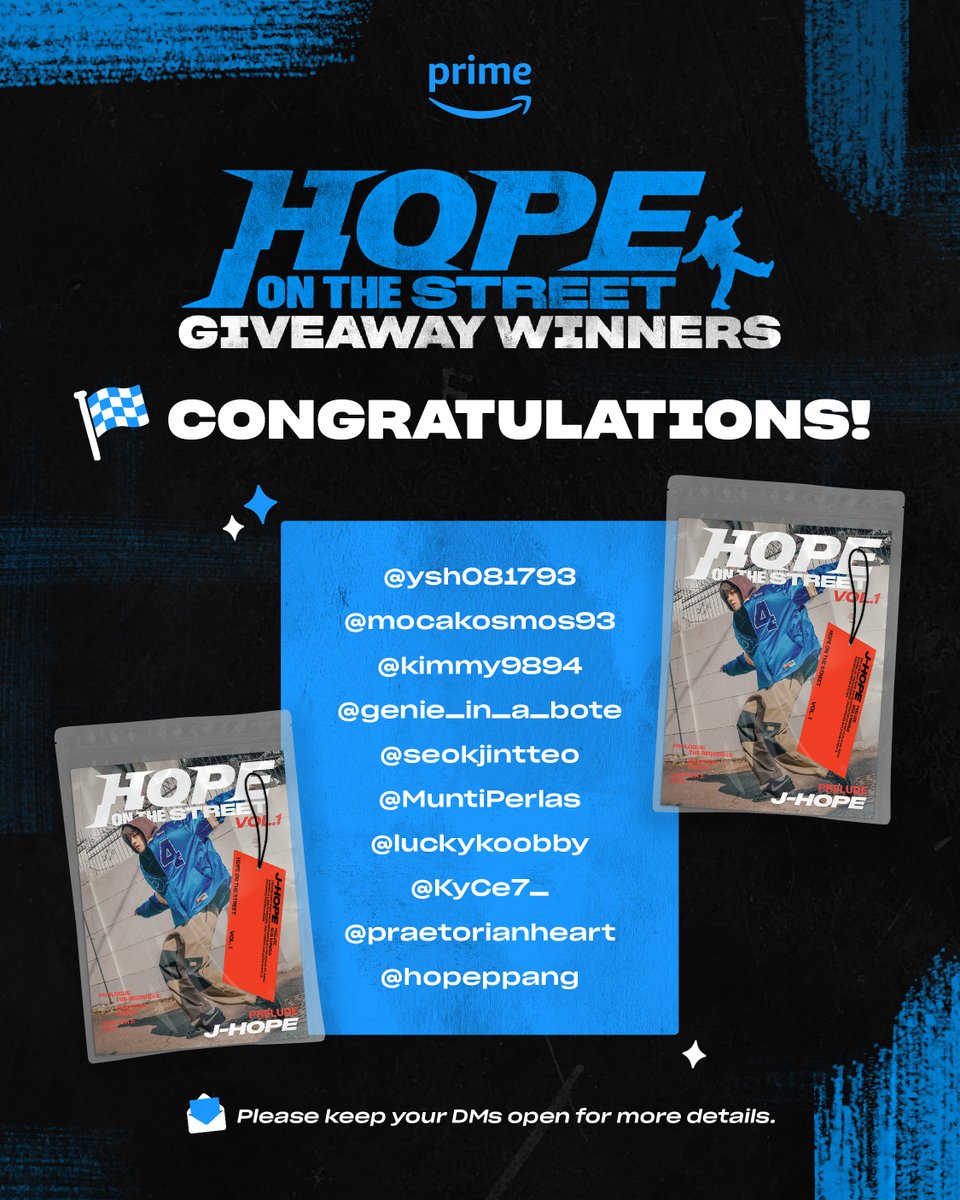 When you learned the best moves from our dance leader, #jhope! 😉 🕺 Congratulations to the 10 lucky winners of our #HOPE_ON_THE_STREET giveaway! 💜 Binge-watch all episodes of #HOPE_ON_THE_STREET, now streaming on Prime Video! Please keep your DMs open so we can keep in touch.
