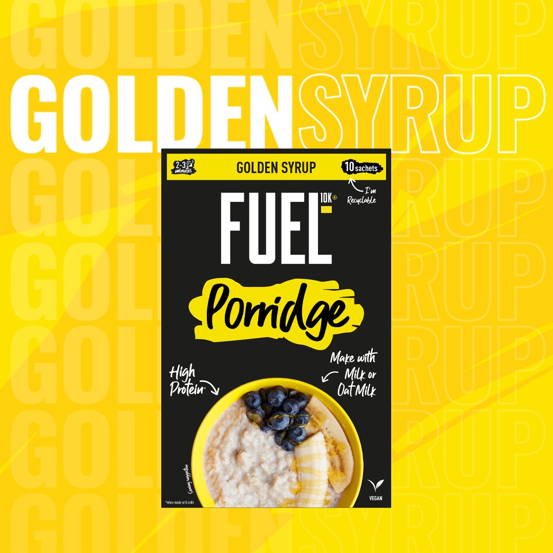 A classic🥣 Filling, tasty and everything you need to fuel your day 🚀 You can find our Golden Syrup flavour porridge sachets in ASDA, Tesco, Co-op, or online via Ocado and Amazon💛 Select stores only, subject to availability.