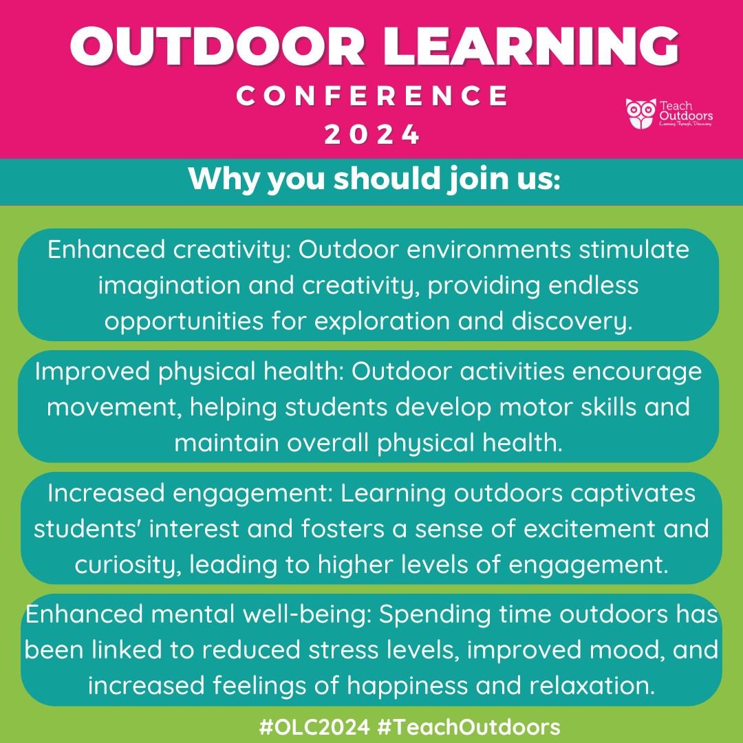 🌱 Unlocking Learning, One Adventure at a Time! 📚 Dive into the world of outdoor education with us as we explore the myriad benefits it offers for students🌿 #OutdoorLearning #AcademicAchievement #NatureAndEducation #OLC24 #TeachOutdoors eventbrite.co.uk/e/2024-outdoor…