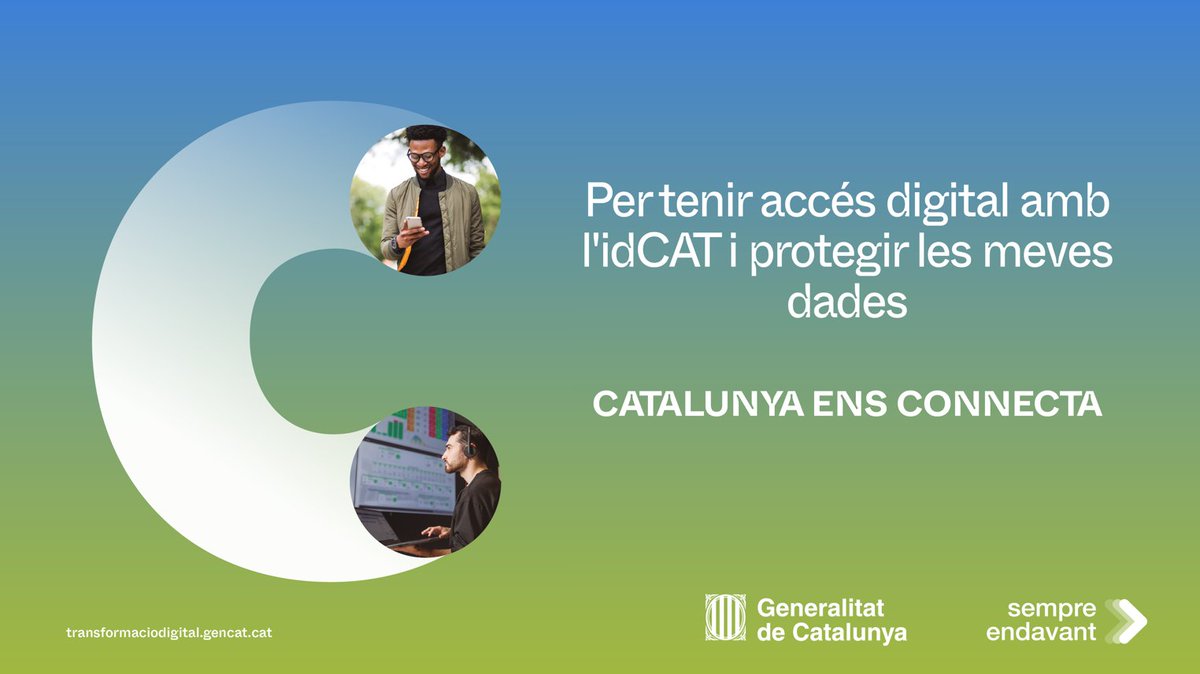 gencatdigital's tweet photo. 📣Coneixes algunes de les eines i #ServeisDigitals que t'ajuden a relacionar-te amb diferents administracions de forma àgil i senzilla?

📲 Un exemple és l’IdCAT mòbil: https://t.co/5y14YWXio9

#CatalunyaEnsConnecta https://t.co/bSSM4TzONz