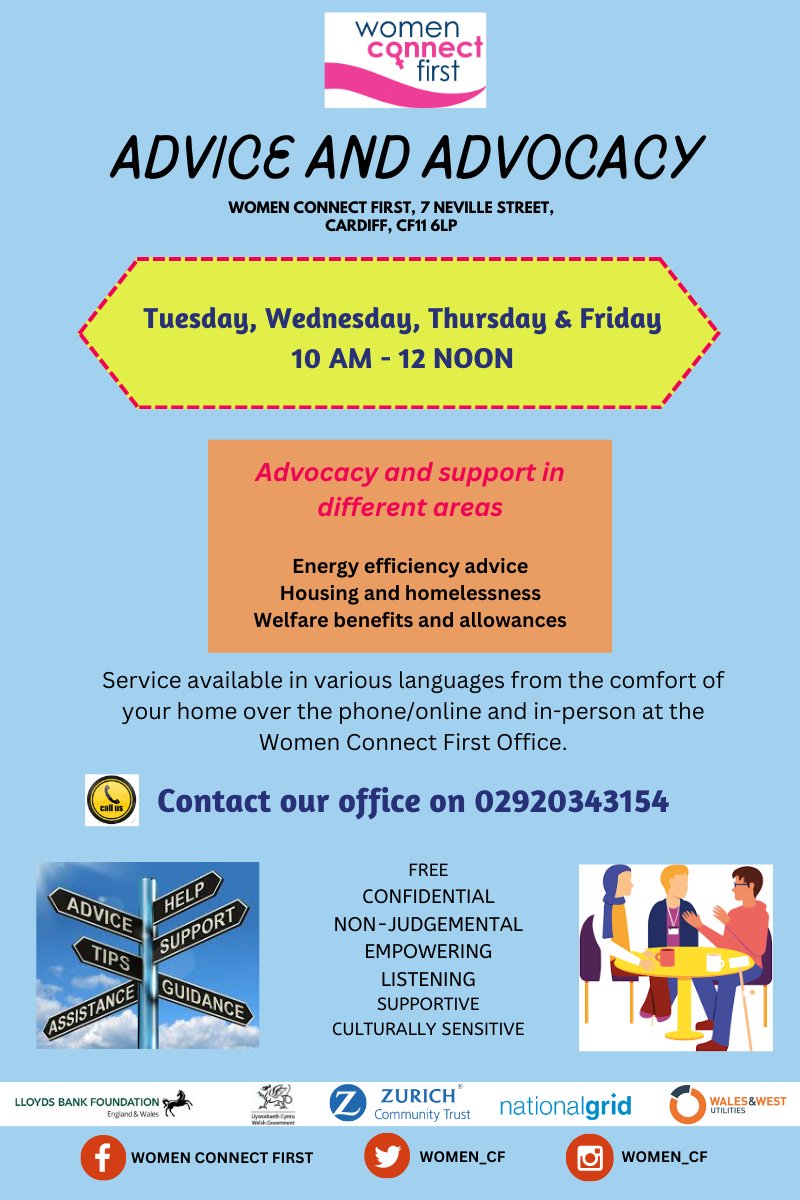 Our Advice & Advocacy service is available, we help with Energy advice, Housing and homelessness, Welfare benefits & allowances. Contact our office on 0290343154 or go to our office to book an appointment.
