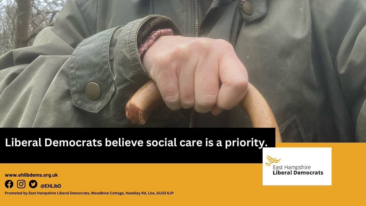 For too long, governments have failed to tackle the crisis in social care. The Liberal Democrats will ensure that the next government finally makes social care a priority. Join our campaign to beat the Tories in East Hampshire. #getinvolved: buff.ly/4ahSmci