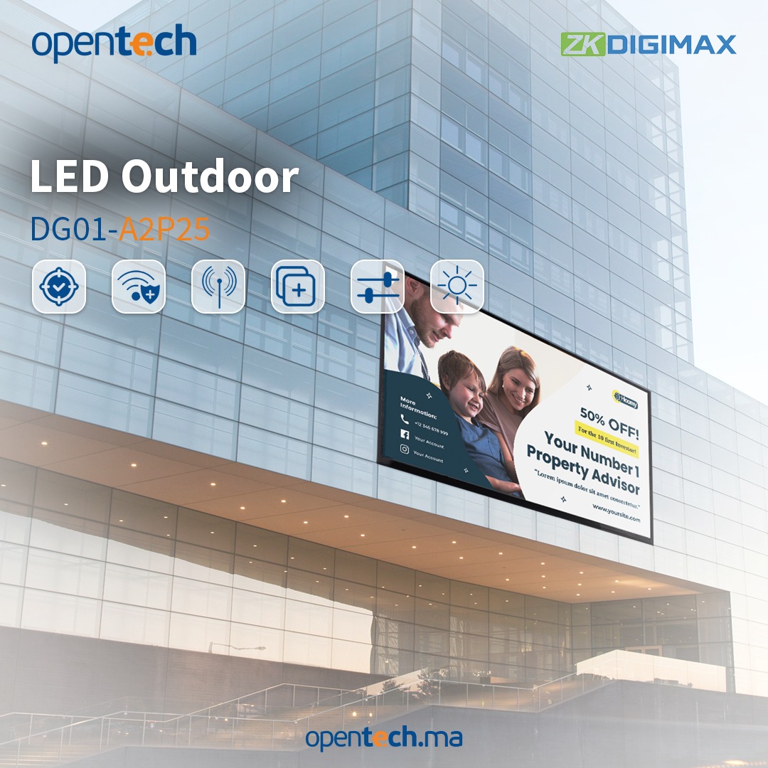 🌟 Elevate Your Outdoor Environment with DG01-A2P Series Full-Color LED Displays! 

#LEDdisplays #OutdoorTech #VisualImpact #ZKDIGIMAX #OPENTECH