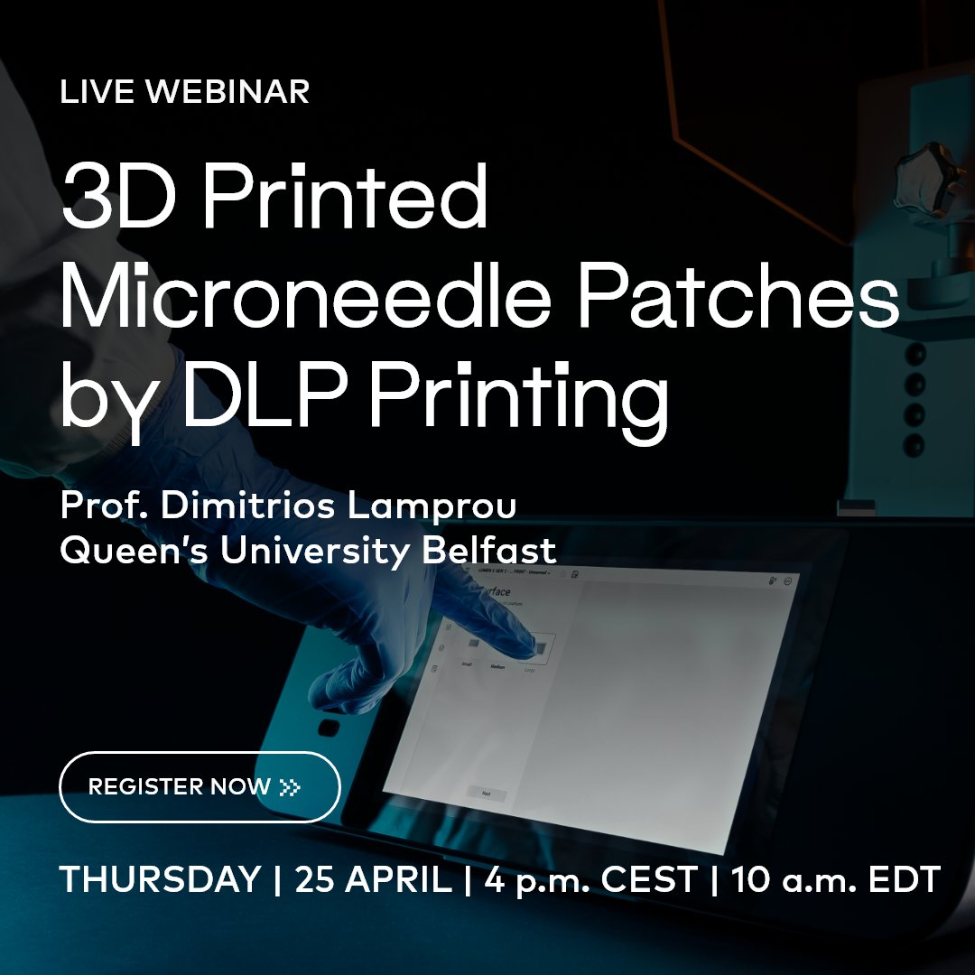 Discover how 3D bioprinting revolutionizes microneedle production, overcoming traditional time-consuming methods. Join us to explore solid, dissolving, and hollow microneedles made with the Lumen X, addressing drug delivery challenges. Register now go.cellink.com/l/894101/2024-…