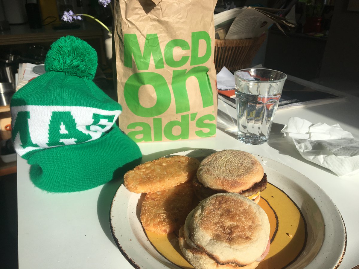 When your team wins a vital match in injury time, you've got the kit in the wash and walked the dogs by 9am you deserve a @McDonalds breakfast. RT if you agree!