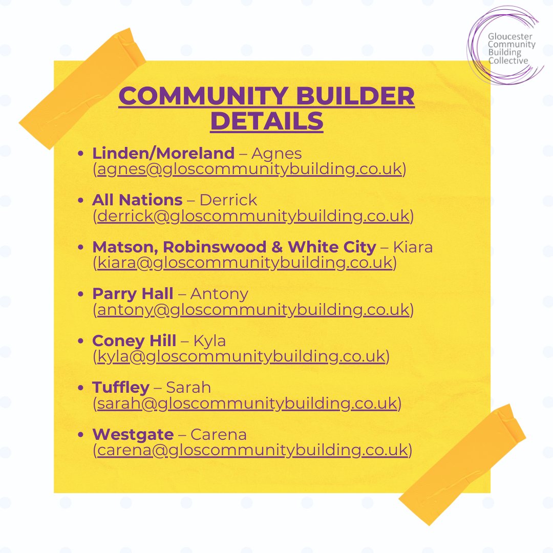 Do you know who your local Community Builder is? They're ready to listen, make connections and help your ideas take root in your community #gloucester #communitybuilding #CommunityDriven #together