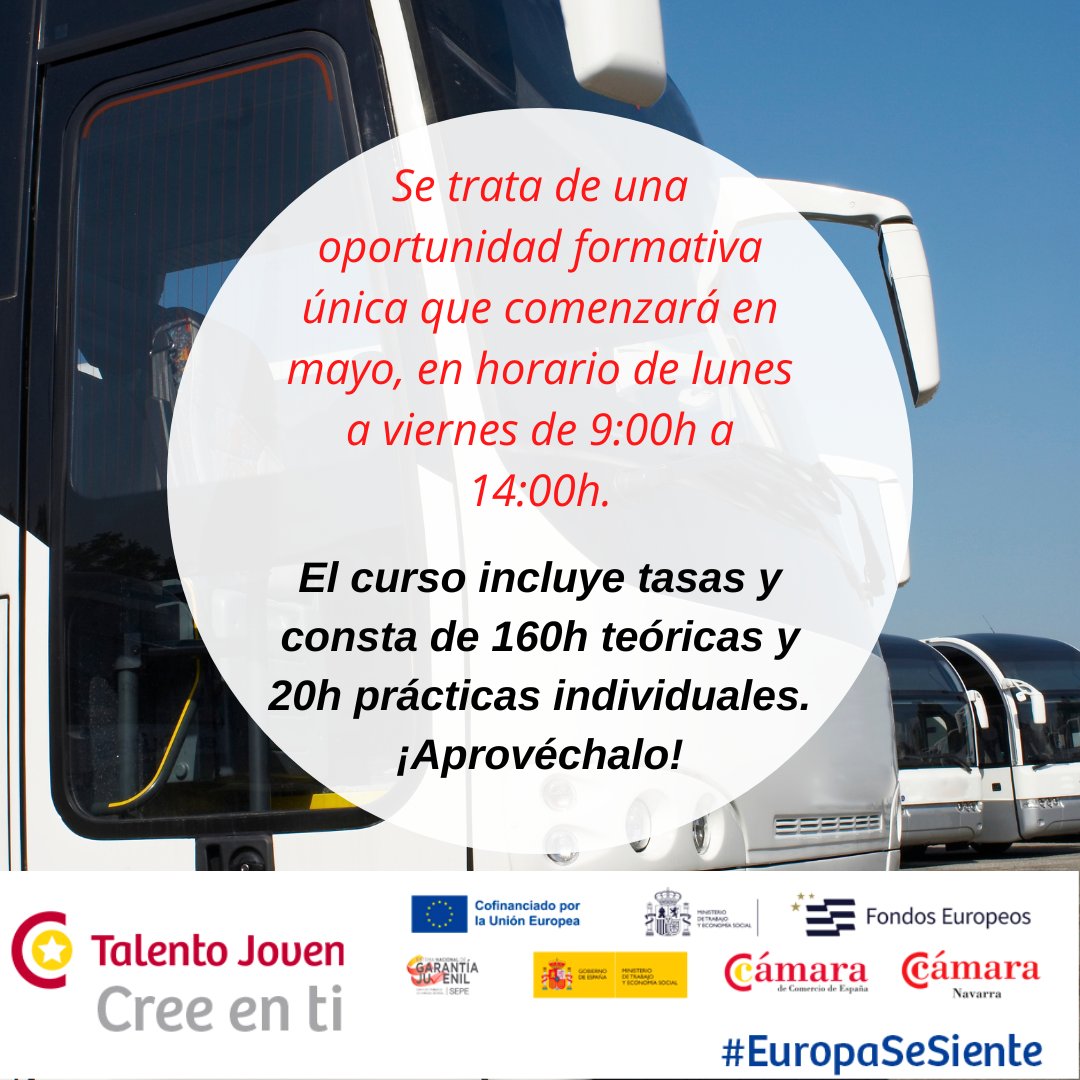 ANETnavarra's tweet photo. Nos emociona esta colaboración con el Sistema de Garantía Juvenil 🙏 🚍
¡Si sueñas con conducir un autobús, no puedes dejar pasar esta oportunidad!
ENLACE: https://t.co/5mSIkkysb4
#anetnavarra #garantiajuvenil #bus #autobus #trabajo #juventud #permisoD https://t.co/lxkyvfQPZk