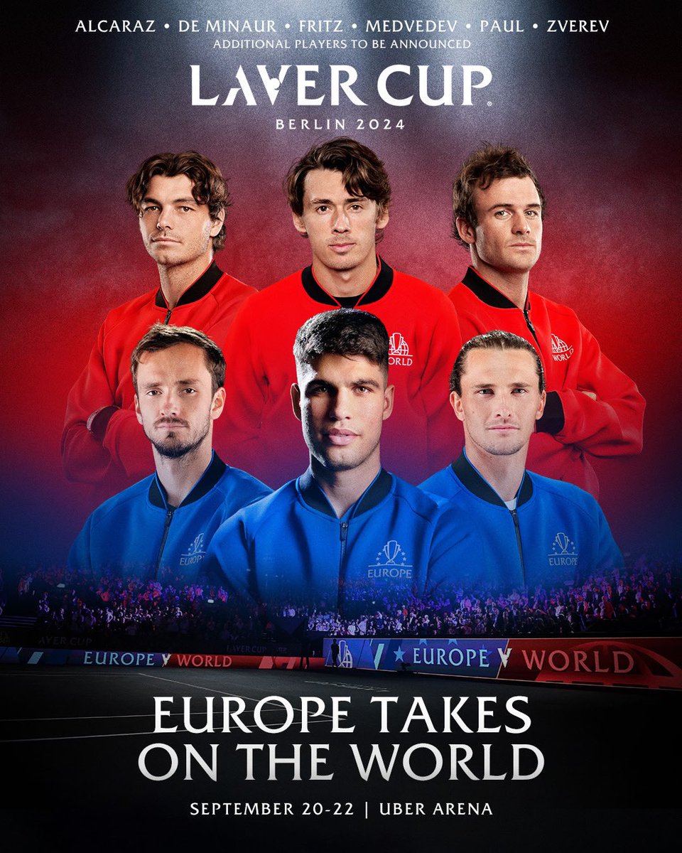 Be there as rivals become teammates in Berlin. New Multi-Session Packages—the same seat for select sessions—ON SALE NOW! Full Tournament Packages—the same seat for all 5 sessions—are also on sale. Single-Session Tickets go on sale May 17 at 10AM CET. lavercup.com/tickets