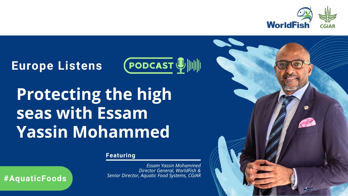 📣 WorldFish Director-General, @EYMohammed, recently appeared on the 'Europe Listens' podcast, sharing insights on sustainable fisheries and ocean governance. 🎧🎙️ Listen to the podcast here: tinyurl.com/WFPodcast202404 #AquaticFoods @ecfr @_RafaelLoss @jana_puglierin