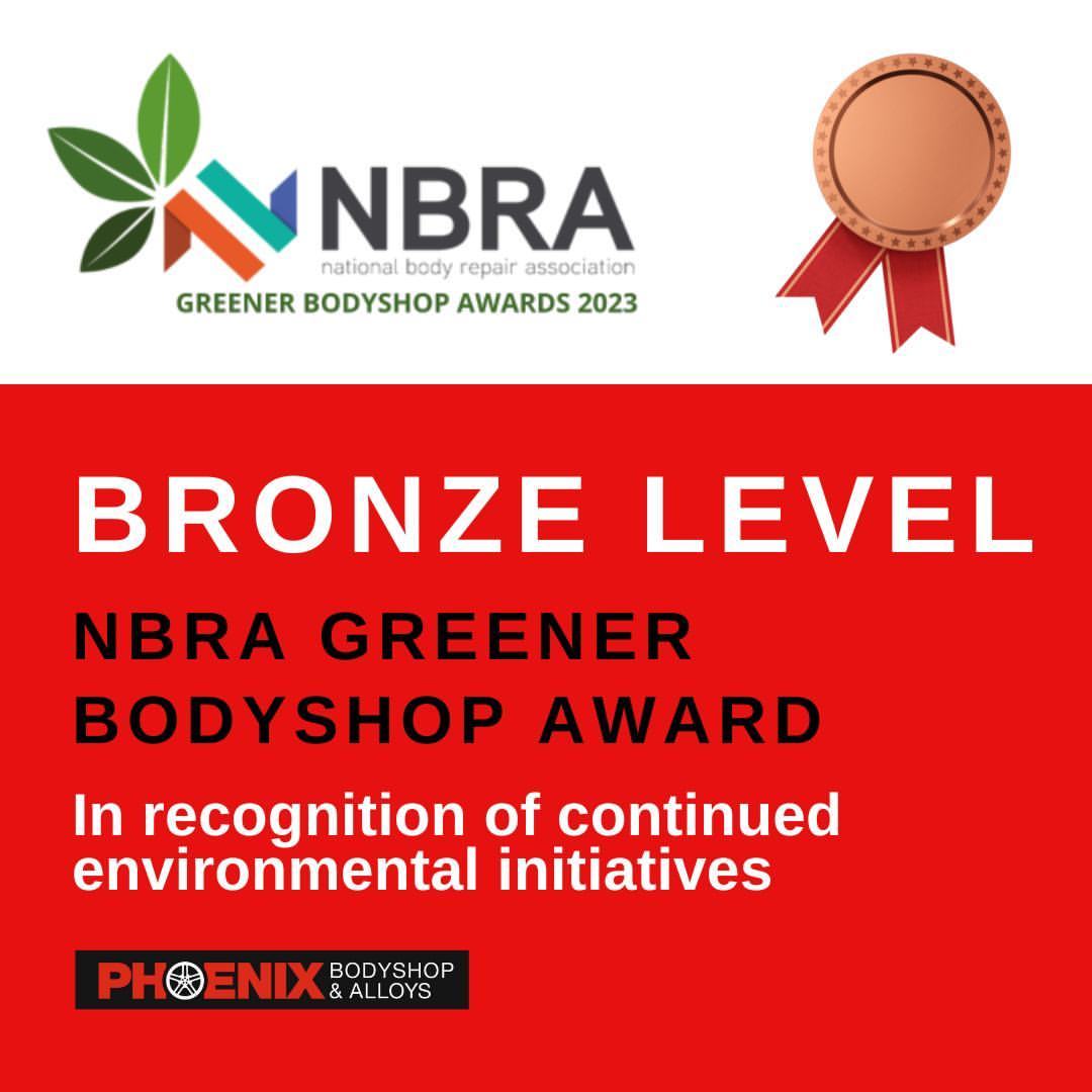 We're proud to hold Bronze Level recognition in the NBRA Greener Bodyshop Awards for our continued environmental initiatives. ♻️

We will continue to work on our environmental impact this year. ✅

#NBRA #GreenerBodyshopAward #NBRAGreenerBodyshopAwards