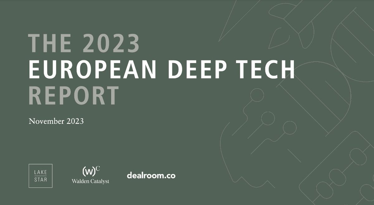 🚀 Unveiling the Future: The European Deep Tech Report 2023, developed by @dealroomco @lakestarvc and @walden_catalyst
You will find: 
1️⃣ Key insights into Europe's #deeptech ecosystem
2️⃣ Revealing the innovators
3️⃣ The role of AI in reshaping priorities 

bit.ly/3TXQSNy
