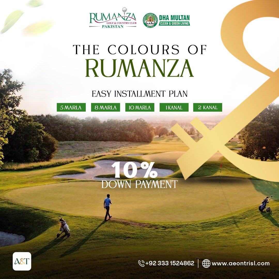 AeonTrislpak's tweet image. RUMANZA DHA Multan - Paradise of South Punjab 🌟

Limited Residential &amp;amp; Commercial Plots Available.

Book through Emaar #1 Agency🎖
Register Your Interest Today
💬+92 333 1524862
WhatsApp: wa.me/+923331524862

#Aeontrisl #Aeontrislpak #DHAMultan #RealEstateInvestment