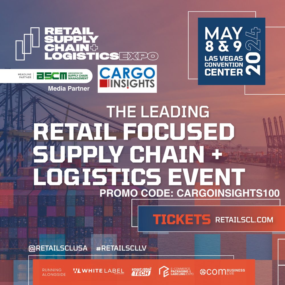 CargoInsights's tweet image. @RetailSCL_USA  is right around the corner! Have you secured your ticket yet? 🎫

Taking place May 8th &amp;amp; 9th at the Las Vegas Convention Center.  Use our exclusive promo code: Cargoinsights100 - so you can get yours for FREE: retailscl.com/tracker.asp?co…

#RetailSCLLV