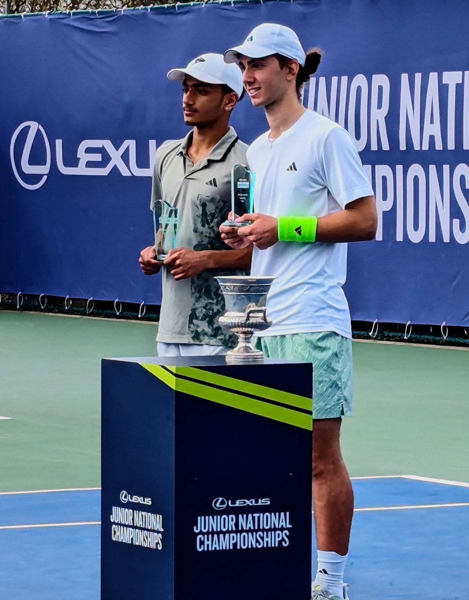 An incredible achievement for two Ewell Castle Tennis Scholars, Jesse Clarkson who reached the finals of the 16U National Championships doubles and Sai Gadepalli who reached the final of the 18U National Champions doubles. Outstanding achievement for both students!