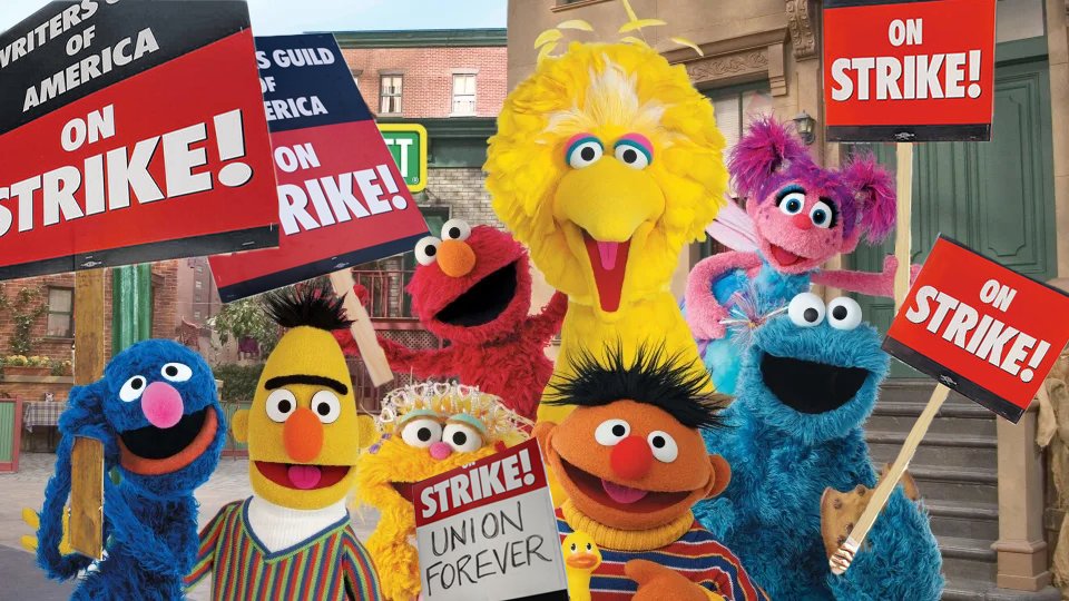 Today is brought to you by the letter ‘S’ and the number 100! ‘S’ for solidarity and strike, 100 for the percentage of members who voted to authorise strike action at Sesame Workshop if management doesn't reach a fair new contract by Friday, April 19. @WGAEast