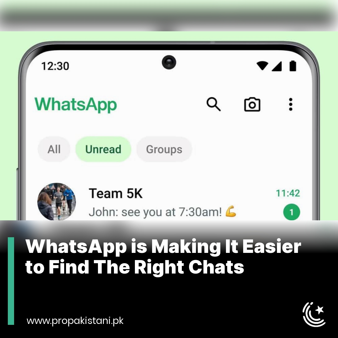 The chat filters are conveniently positioned above the chat list for quick navigation. Aptly named All, Unread, and Groups, each filter serves a distinct purpose. Read More: propakistani.pk/2024/04/17/wha… #WhatsApp #WhatsAppChat #WhatsAppChatFilter #WhatsAppNewFeature #WhatsAppBeta