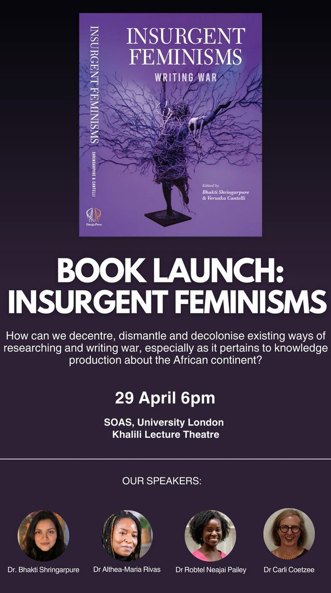 I’m looking forward to participating in this launch & panel discussion of the anthology Insurgent Feminisms: Writing War, in which I have a creative non-fiction essay entitled ‘This Is Our Country’. Register in advance to attend: bit.ly/3TZGbtF