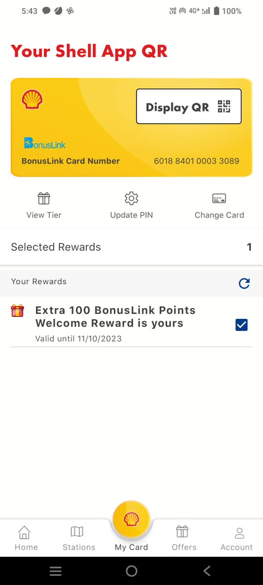 pojiepooh's tweet image. Tengok BonusLink aku punya details, tunjuk je QR code kat kaunter terus boleh collect points. Semak points yang terkumpul dan transaction history pon boleh. Cukup points bolehlah korang redeem points tuh, macam2 Shell App exclusive rewards boleh redeem!
#ShellApp #ShellMalaysia