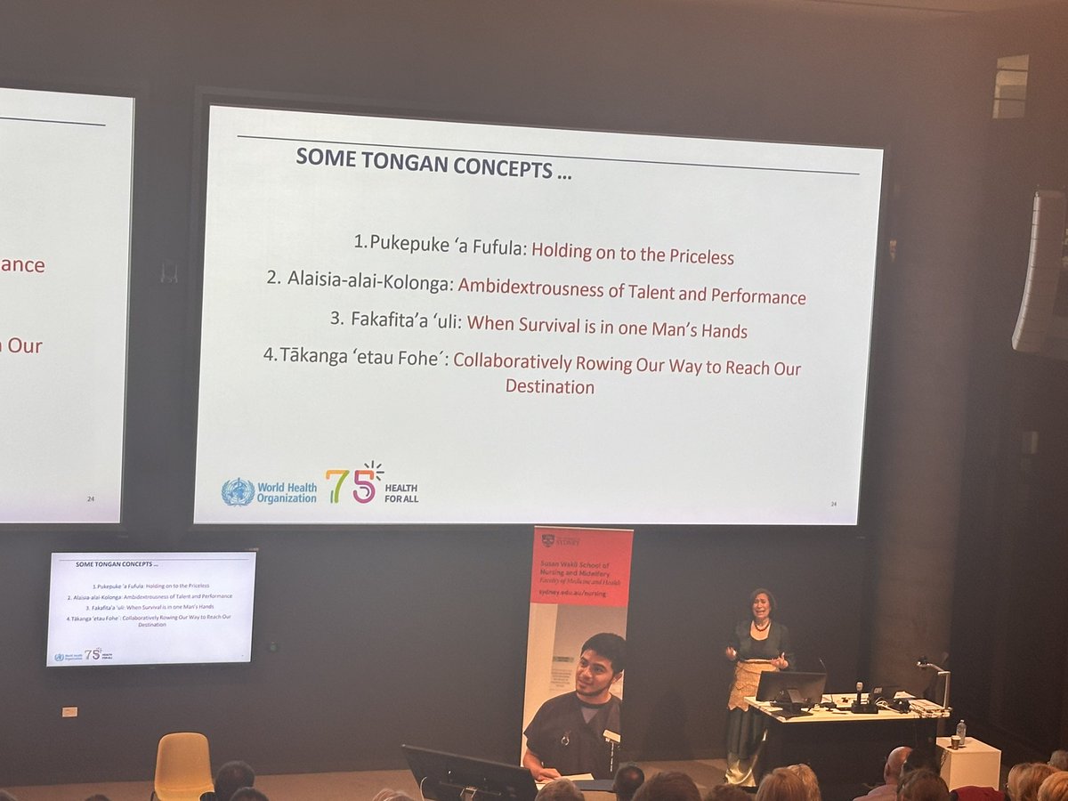 Adjunct Professor Dr Amelia Latu Afuhaamango Tuipulotu leaving us with some Tongan concepts as food for thoughts at @Sydney_Uni Distinguished Lecture Series #SydneyNursingSchool @syd_health