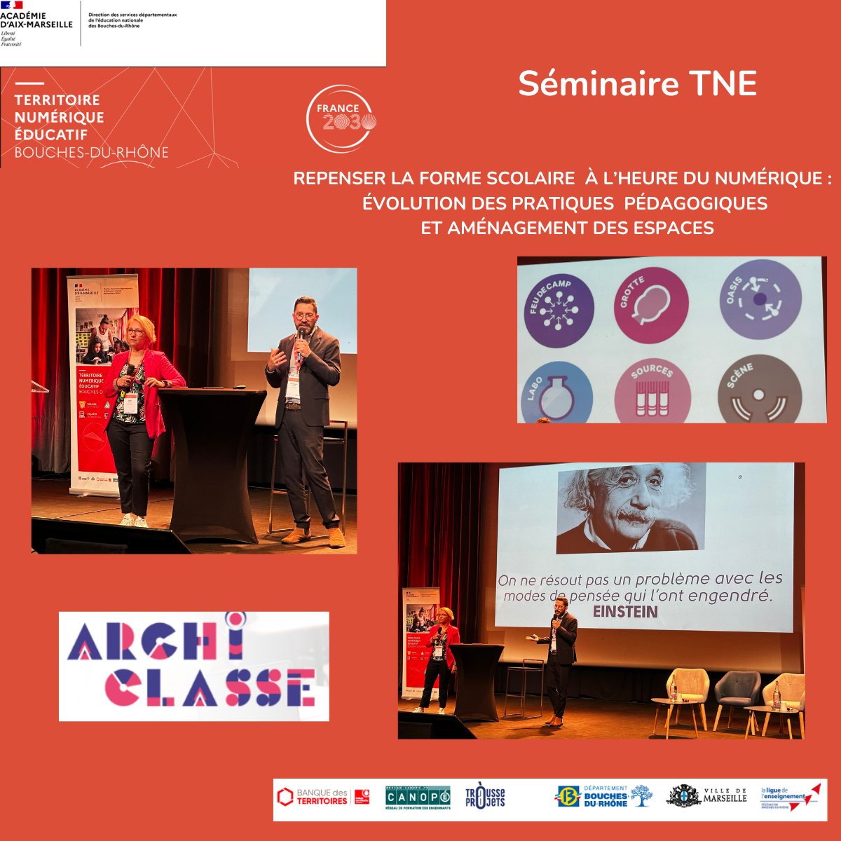 Conférence de Christophe Caron (DNE) et Marie Bara
ʟᴇꜱ ᴇꜱᴘᴀᴄᴇꜱ ᴅ’ᴀᴘᴘʀᴇɴᴛɪꜱꜱᴀɢᴇ ʀᴇᴘᴇɴꜱéꜱ ᴀᴠᴇᴄ ʟᴇ ɴᴜᴍéʀɪǫᴜᴇ

📍Rappel éléments pour créer un espace #pédagogique
🛠️Méthodologie 
🔎Présentation des fiches #Archiclasse

#TNE #PIA #numerique