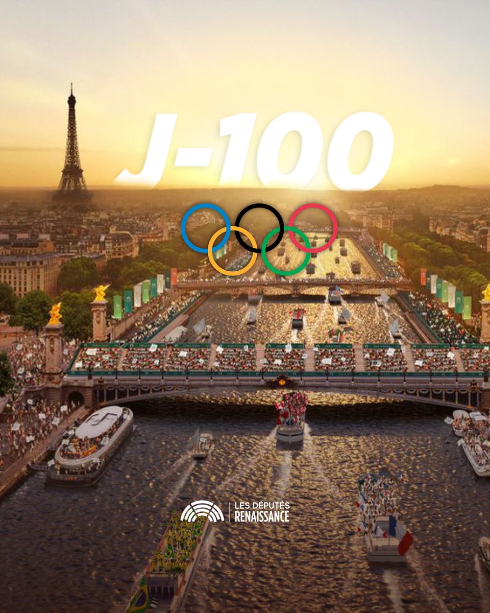 J-100 🏅 Plus que cent jours avant que notre Nation n'accueille le monde entier pour les Jeux Olympiques et Paralympiques. @Paris2024 Nous serons prêts et nous serons fiers. #Paris2024 #JOP2024