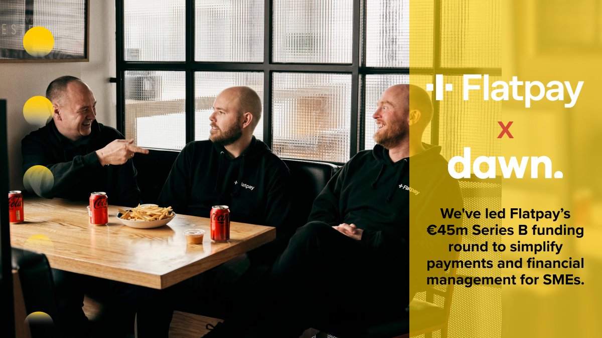 🤝 We’re delighted to announce today that we are leading Flatpay’s €45m Series B funding round, supporting them in their mission to make payments transparent and easily accessible for SMEs. 👇 Read more on why we invested. 🔗 medium.com/@dawncapitalte…