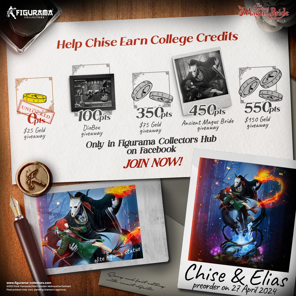 Figurama1's tweet photo. 👩‍🎓💫 COLLECTOR'S HUB
EXCLUSIVE: CHISE'S COLLEGE ADVENTURES

~~~
Join the HUB: https://t.co/rn5KSjht7n
~~~

Good luck Figuramians!

#theancientmagusbride #ancientmagusbride
#chisehatori #eliasainsworth #mahoutsukainoyome
#animestatue #animefigure #animeresin
#resincollection #figurecollections #wearethecollectors
