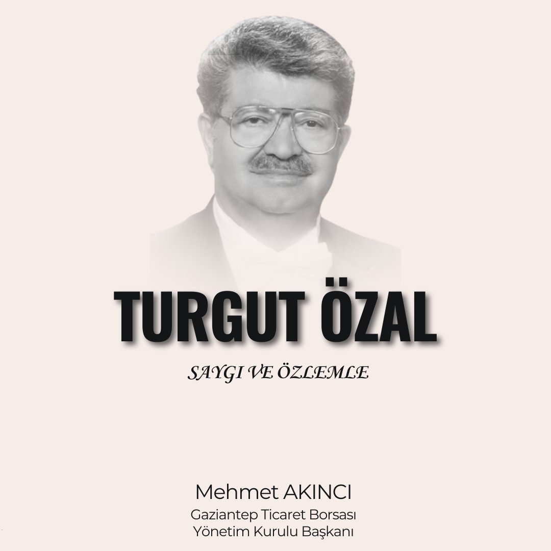 Ülkemizin büyümesi ve gelişmesinde değerli hizmetleri bulunan, 8. Cumhurbaşkanımız merhum #TurgutÖzal 'ı vefatının 31. yıl dönümünde saygı ve rahmetle yad ediyorum. Mekanı cennet olsun.