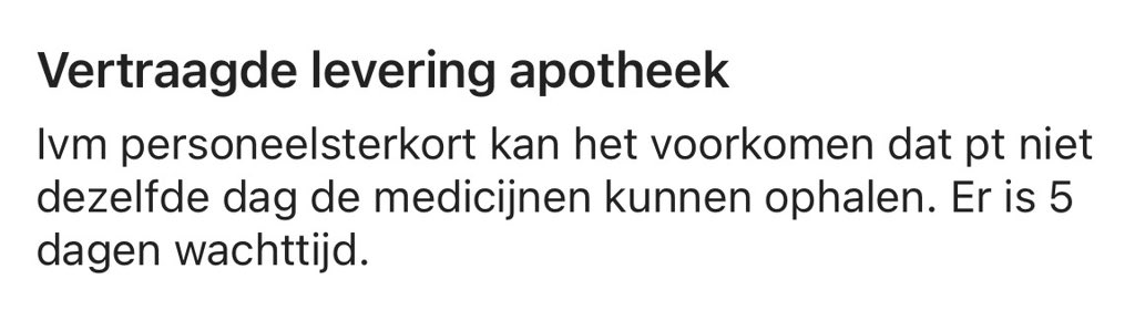 Er is niet alleen schaarste in medicijnen.