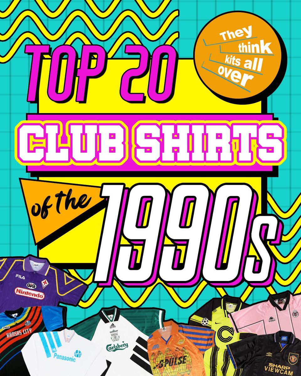 What are the best club shirts of the 90s? Well, we're going to do a Top 20, and we need your help to put it together! Send us your TOP 5 CLUB SHIRTS from the 90s, ranked 1 to 5, and we'll put all the results together! Send your Top 5s to hello@ttkaopod.com Get involved!