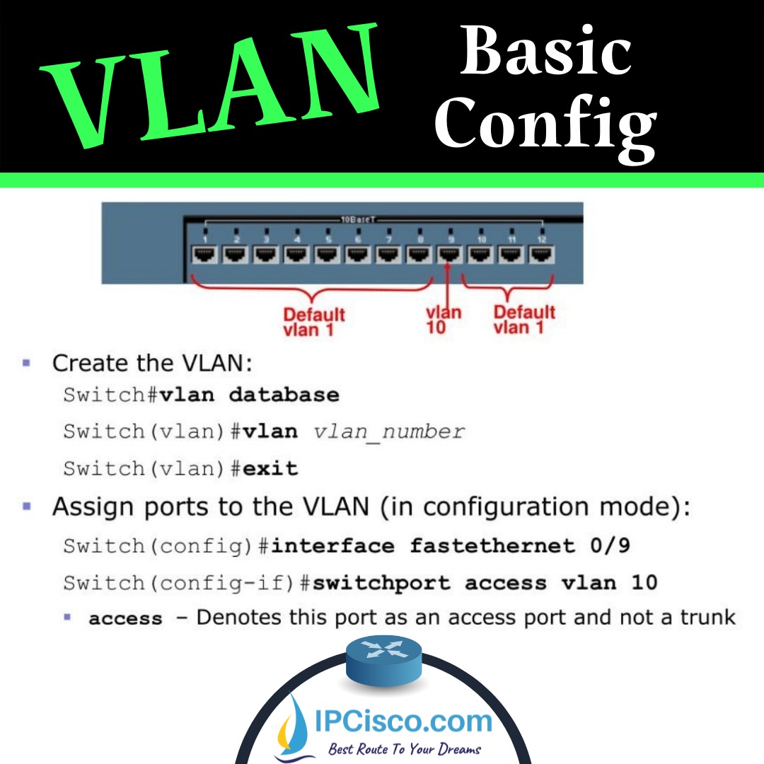 BASIC VLAN CONFIGURATION! | CCNA 200-301 | IPCisco . Please Like & Retweet..:) . #network #networkengineer #cisco #ccna