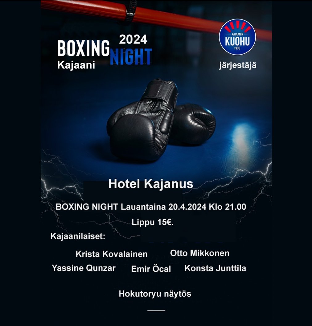 #Boxing Night #Kajaani # Kajanus #KajaaninKuohu 🥊