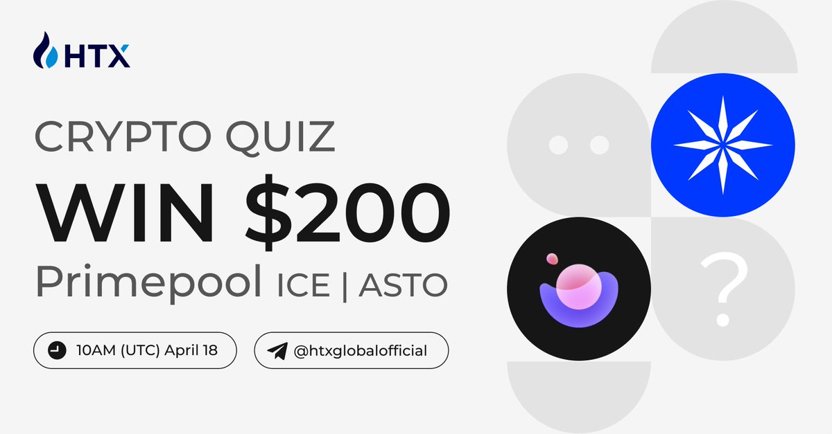 HTX_Global's tweet photo. #HTX PrimePool Crypto Quiz!

Join the Crypto Quiz to Win Rewards!
🗓️ 10AM (UTC) April 18:
✅Follow @HTX_Global @HTXCommunity 
✅RT+tag 2
✅ Join Telegram: https://t.co/K7fhOurCeJ

Details: https://t.co/txR8rBG59F https://t.co/bl2VD7TPfq