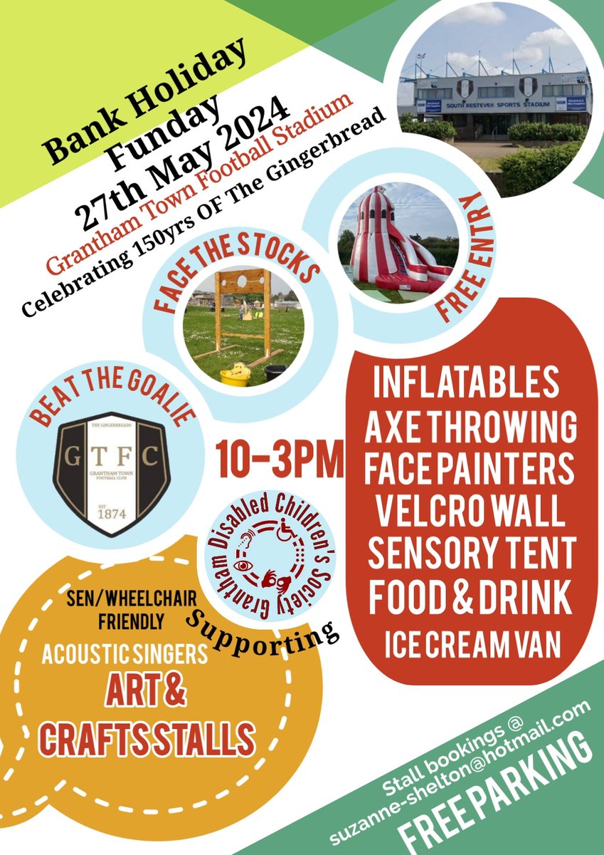 gdcs2013's tweet photo. Good Morning 
Please see below Community Funday planned with @granthamtownfc and @gdcs2013. Free entry and lots of fun planned. If you would like a stall please find contact details on poster.
 #Granthamtogether #LincsConnect https://t.co/0bSMp6xP0j